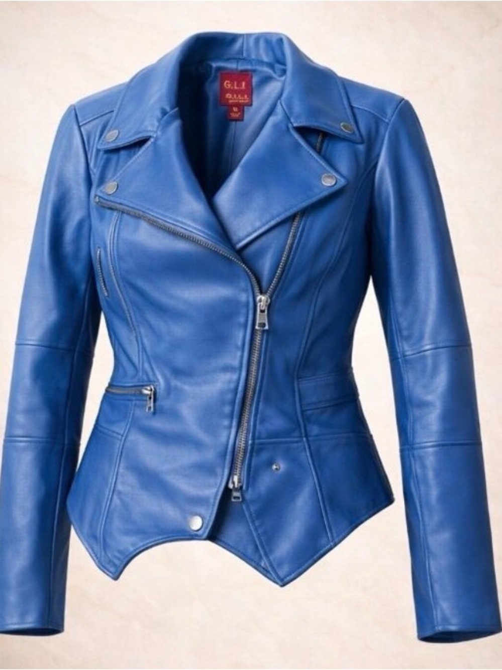 Stunning G.I.L.I. Leather moto jacket New…MSRP $330